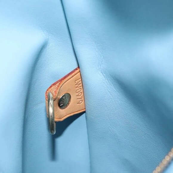 LOUIS VUITTON Monogram Vernis Houston Hand Bag Baby Blue - Picture 11 of 16